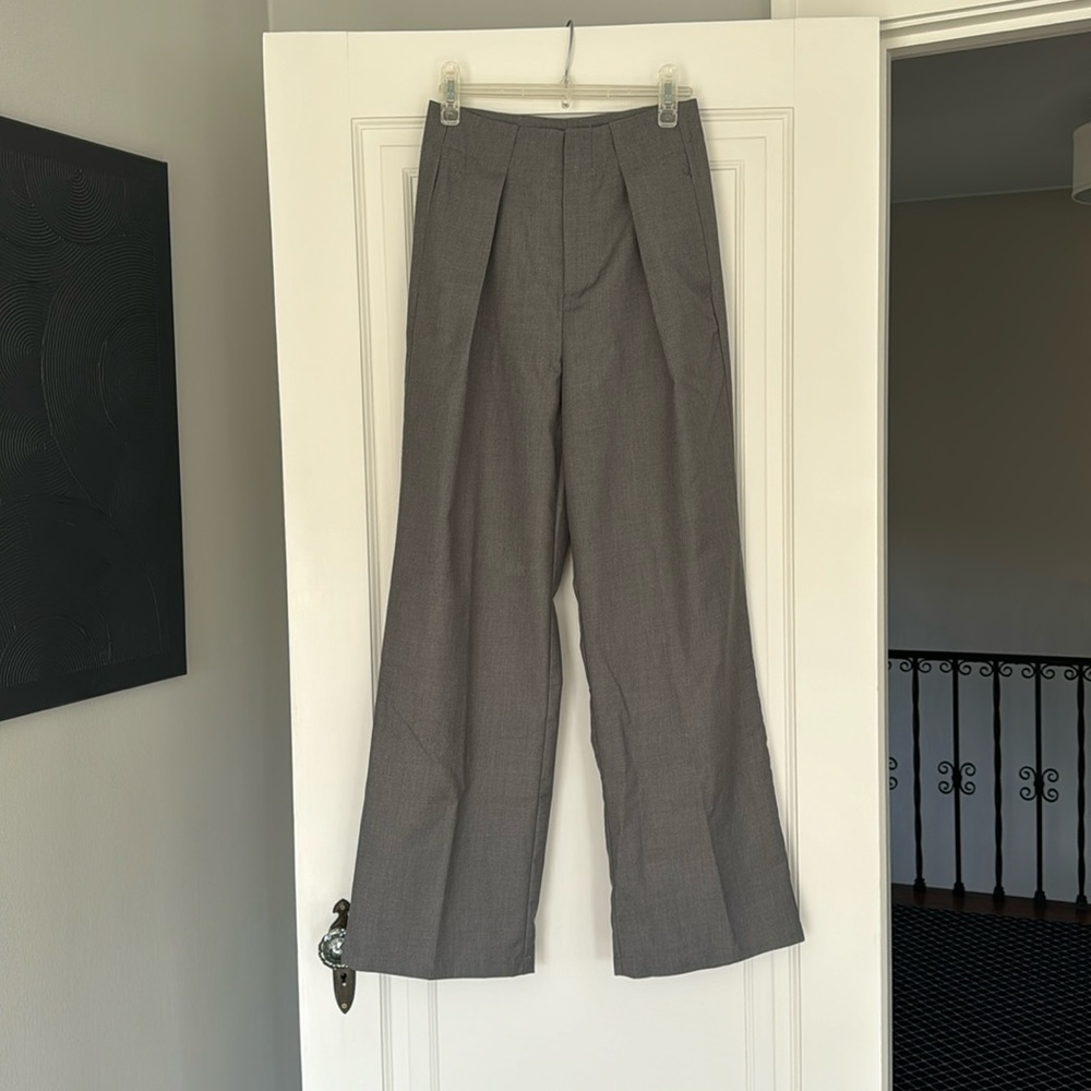 Grey slacks, very soft